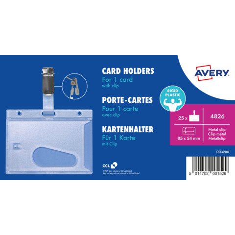 Porta Badge di sicurezza rigidi con clip Avery …