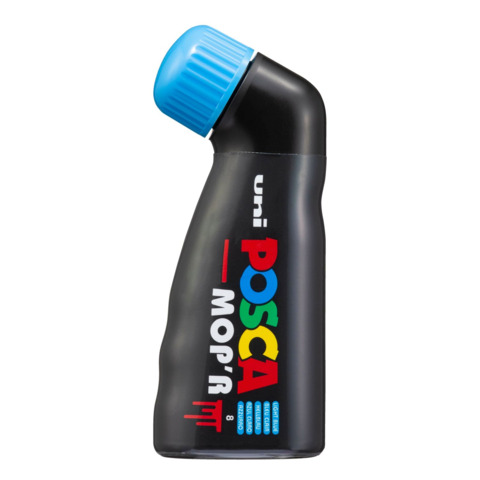 Marcatore a tempera Uni Posca Mop'r punta 3-19 mm azzurro M PCM22 AZ