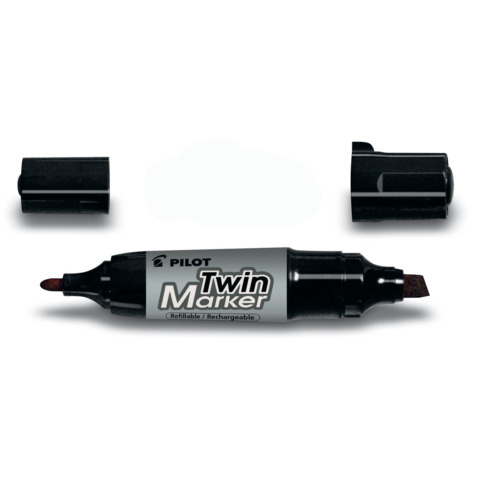 Marcatore permanente doppia punta Pilot Jumbo ideale per CD/DVD punta 4 - 4,8-7 mm nero - 040085