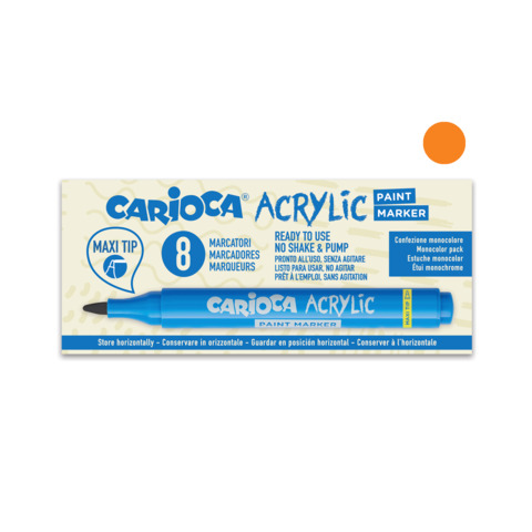 Marcatore acrilico Carioca punta Maxi arancio 45296/08