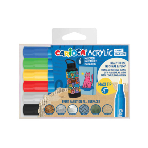 Marcatore acrilico Carioca punta Maxi in blister da …