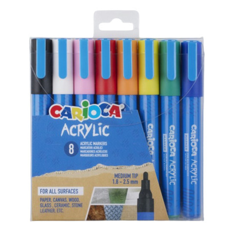Marcatore acrilico Carioca punta Bullet in blister da …