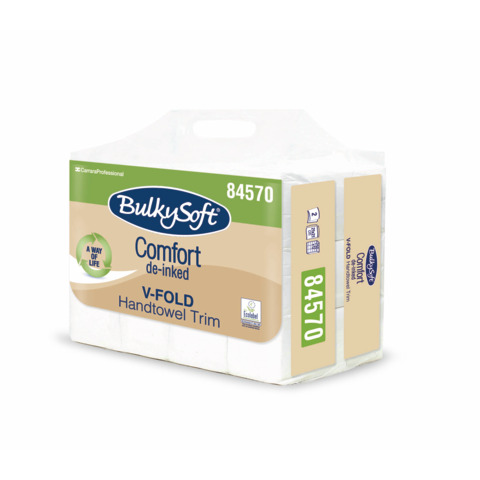 Asciugamani Bulkysoft Comfort piegati a V de-inked bianco …