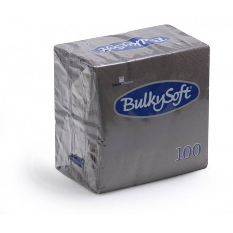 Tovaglioli Bulkysoft Rainbow pura cellulosa 24x24 cm 2 veli conf. 20x100 pz cioccolato - 32462
