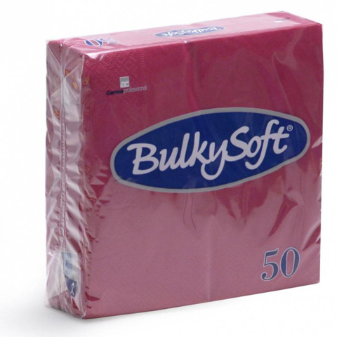Tovaglioli Bulkysoft Rainbow pura cellulosa 33x33 cm 2 veli conf. 24x50 pz rosso - 32720