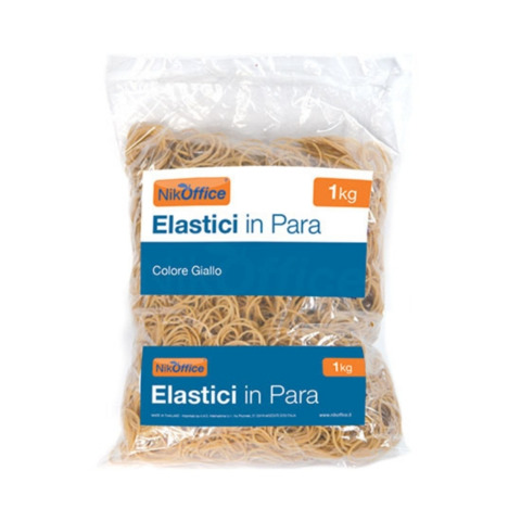 Elastici in para Nikoffice in busta da 1 kg Ø 70 mm 06NIK006