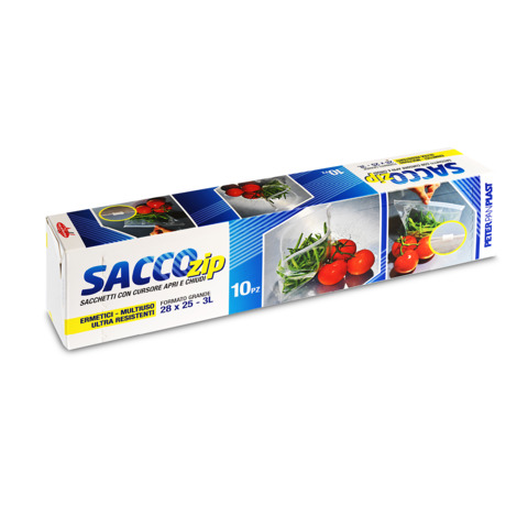 Sacchetti per frigorifero con zip Peter Pan Plast conf. 10 pz 28x25 cm ZIP2825