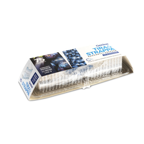 Dispenser sacchi frigo in rotolo Genius Peter Pan Plast Tira e Strappa conf. 75 pz 20x35 cm - GENTS20