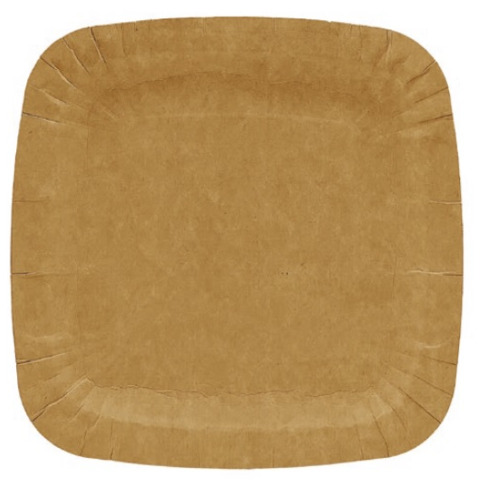 Piatti in cartoncino kraft Ristocart linea Bistrot conf. 100 pz 24x24 cm H2424001