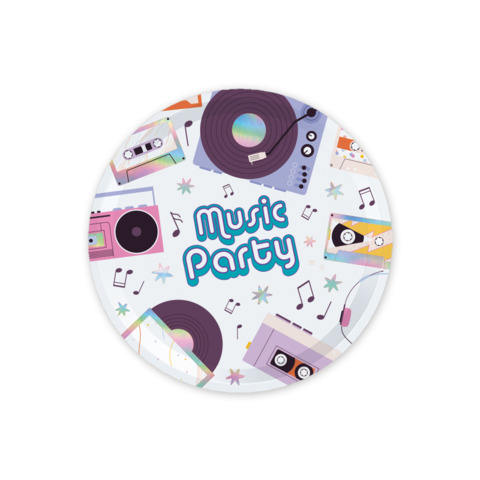 Piatti Big Party a tema Music Party Ø 18 cm - conf. 6 pz - 76562