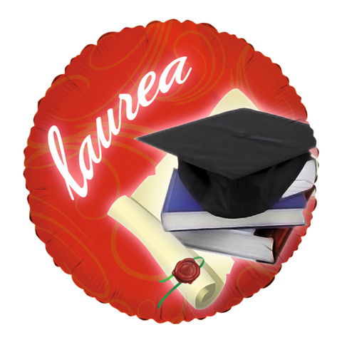 Palloncino foil tondo Big Party a tema Laurea Ø 45 cm - 60435