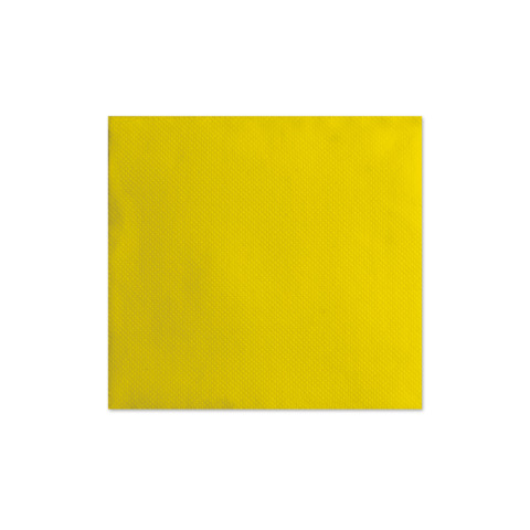 Tovaglioli in carta di pura cellulosa Ecolor 2 veli 25x25 cm - giallo - conf. 50 pz - 75080