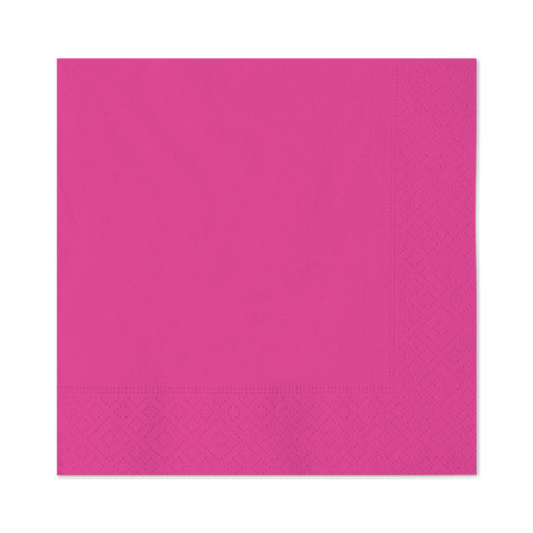 Tovaglioli in carta di pura cellulosa Ecolor 2 veli fucsia 33x33 cm - conf. 40 pz - 74506