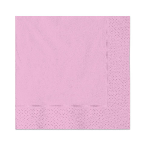 Tovaglioli in carta di pura cellulosa Ecolor 2 veli 33x33 cm - rosa - conf. 40 pz - 74502