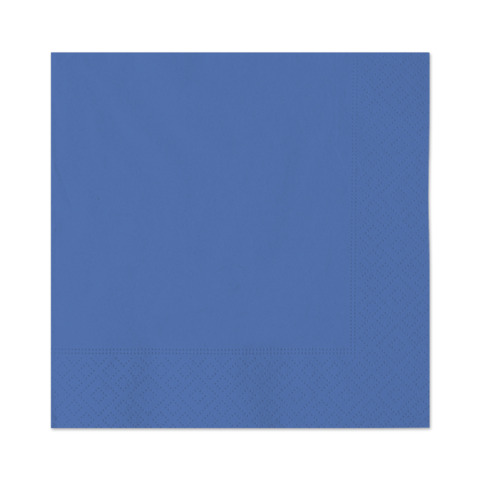 Tovaglioli in carta di pura cellulosa Ecolor 2 veli 33x33 cm - blu - conf. 40 pz - 74507