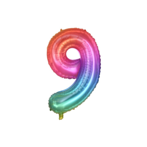 Palloncini Party Go multicolor indicante anni/eta' H.40 cm n° 9 FB2139