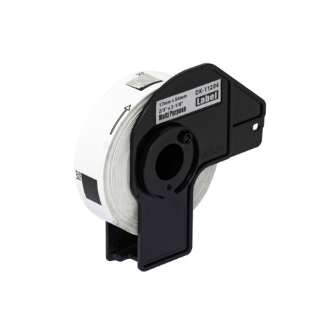 Nastro Q-Connect compatibile Brother DK-11201 multiuso carta bianca 17x54 mm - rotolo 400 etichette - KF18802