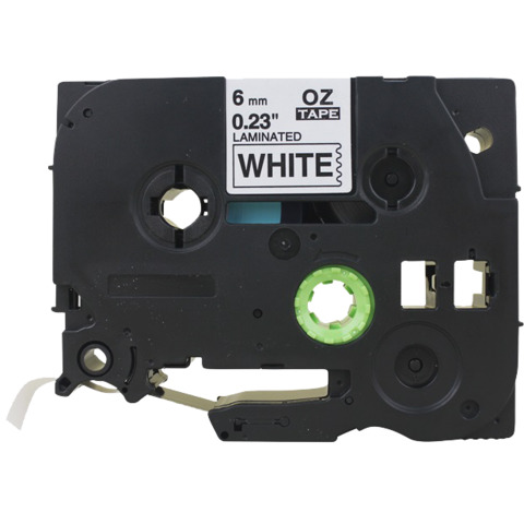 Nastro Q-Connect compatibile Brother TZe-211 - 6 mm x 8 m nero/bianco - KF18795