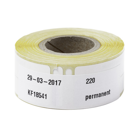 Nastro Q-Connect compatibile con etichettatrici Dymo LW per cartelle sospese 50x12 mm - 2 rotoli da 220 et.