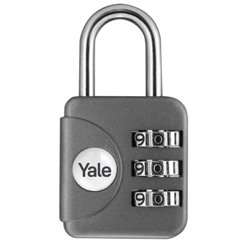 Lucchetto a combinazione per bagagli Yale grigio - 28 mm - YYP1/28/121/1G