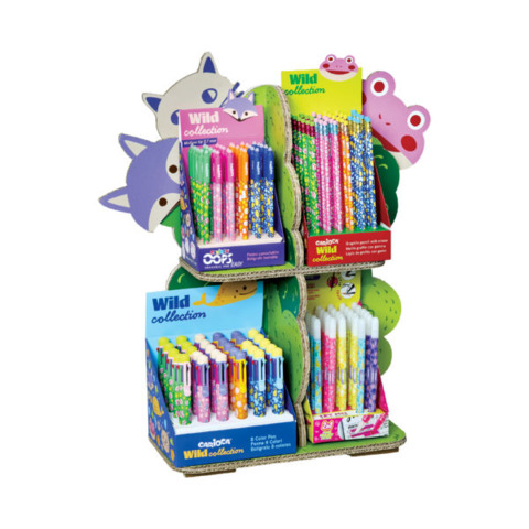 Espositore da banco 180 articoli scrittura Carioca Counter Wild Collection Limited Edition - 54227