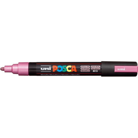 Marcatore a tempera POSCA Uni-Ball punta tonda 1,8-2,5 mm rosa metal M PC5M RAM