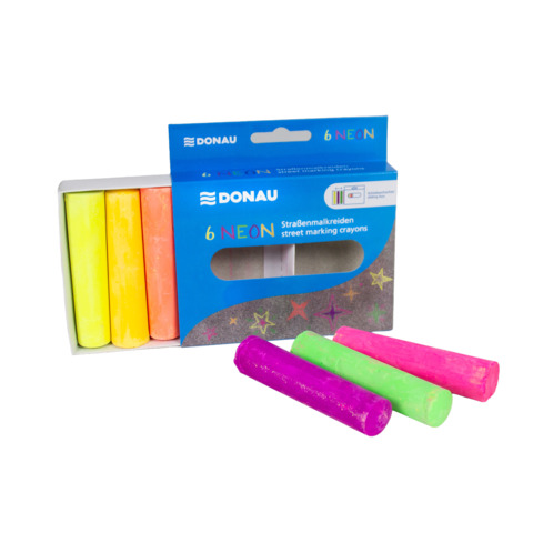 Gessetti Donau in conf. da 6 pezzi colori assortiti neon 330461