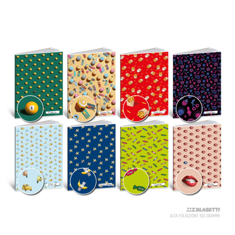 Maxi quaderno Blasetti Pattern A4 - 100 g/m² - 24+1 ff - 4M - conf. 10 pezzi - 9387