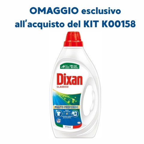 Detersivo liquido per bucato Dixan Classico 19 lavaggi conf. da 6 pezzi in OMAGGIO al KIT K00158 - 2966711