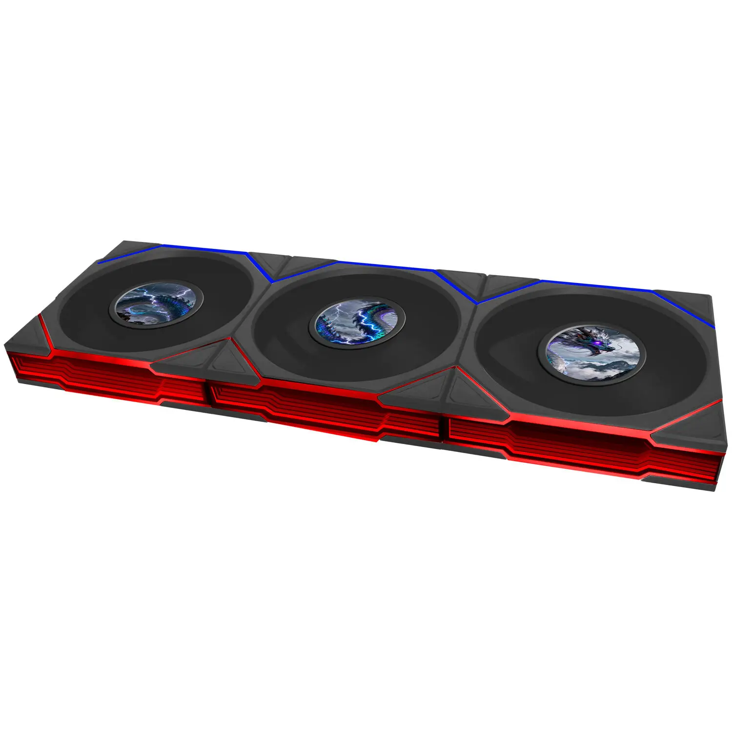 Lian Li UNI FAN TL LCD FLEX Wireless 120mm ARGB - Kit 3 Ventole con Controller - Nero