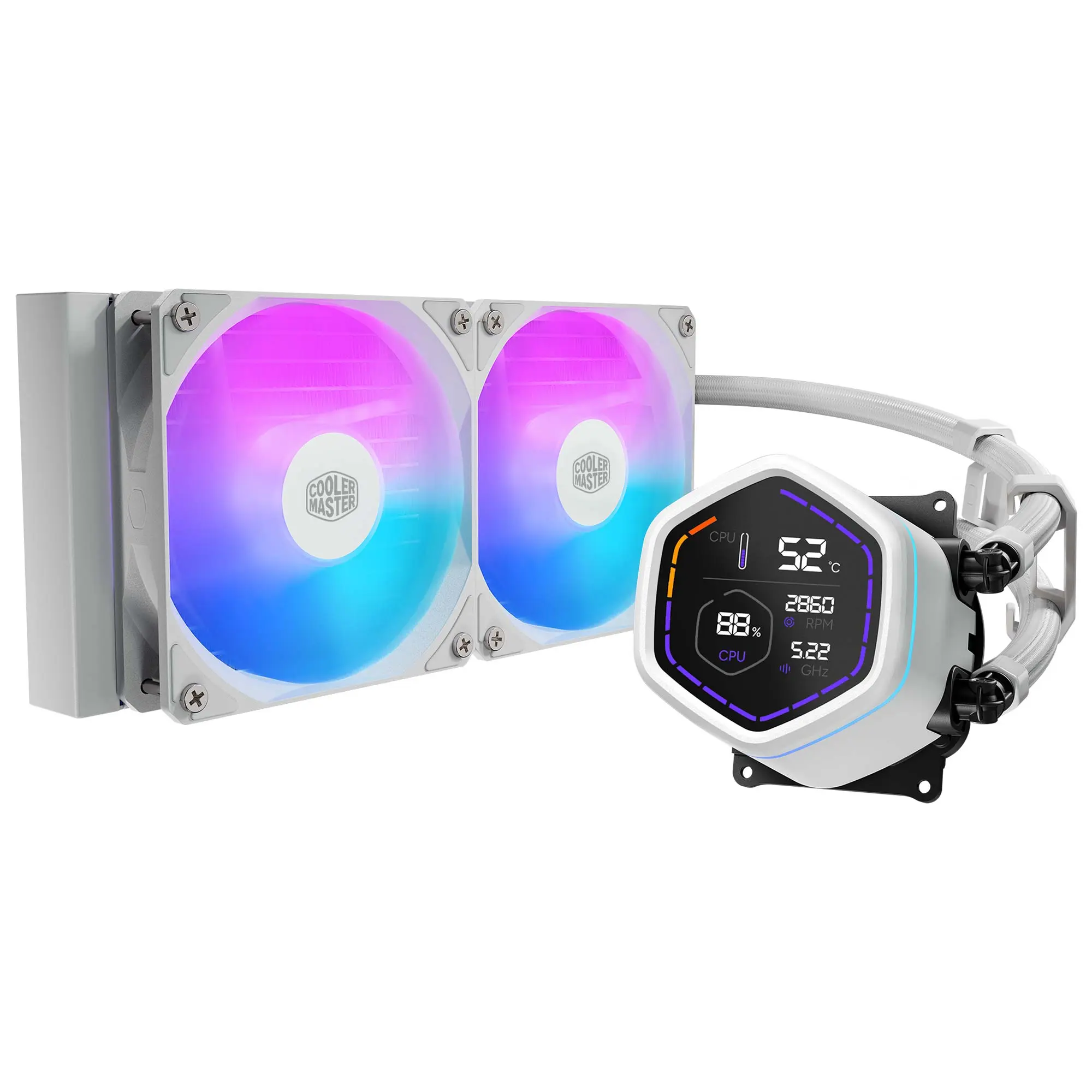 Cooler Master MasterLiquid Core Nex Digital ARGB AIO - Bianco - 240 mm