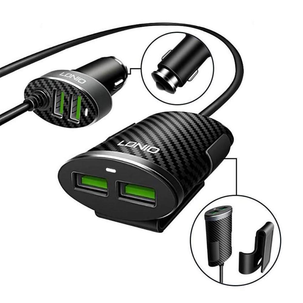 CARICATORE DA MACCHINA 2 USB + PROLUNGA 2 …