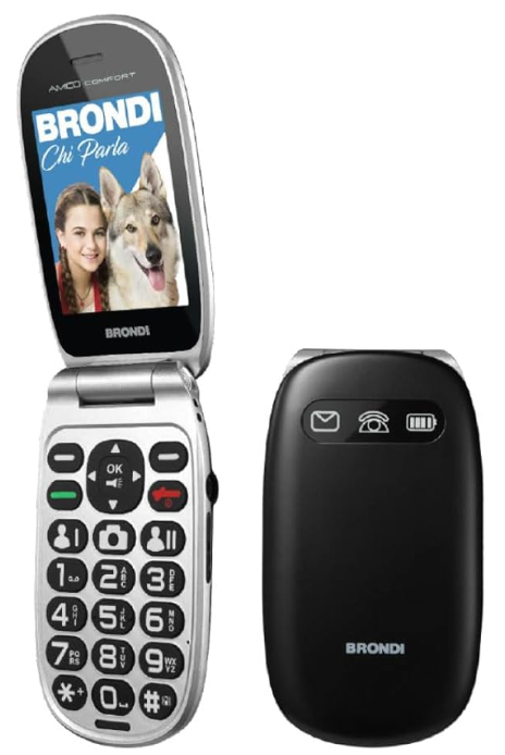 BRONDI CELLULARE AMICO COMFORT NERO RUBBER