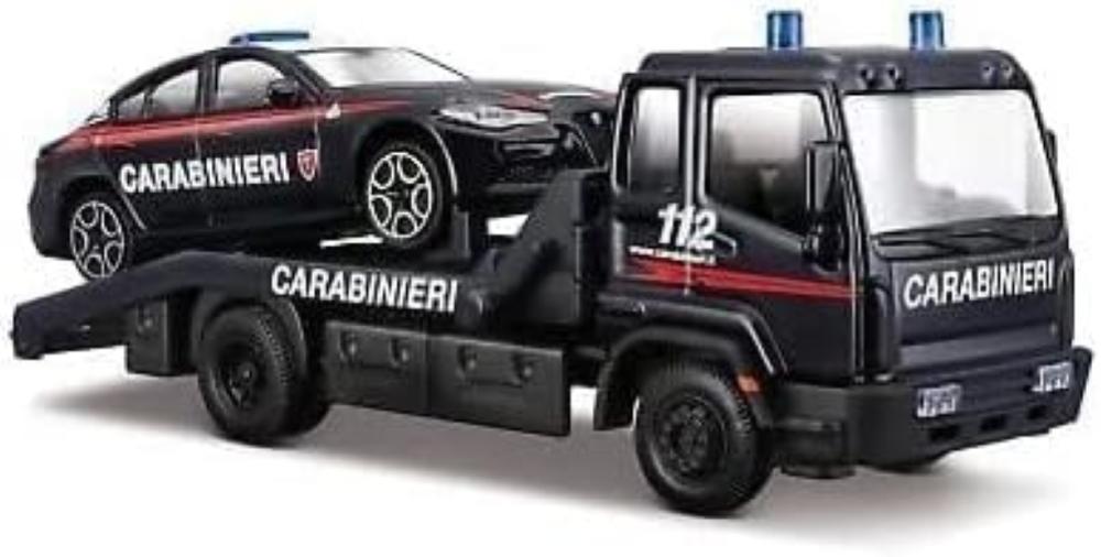 BURAGO CARRO ATTREZZI CARABINIERI CON AUTO - 1:43