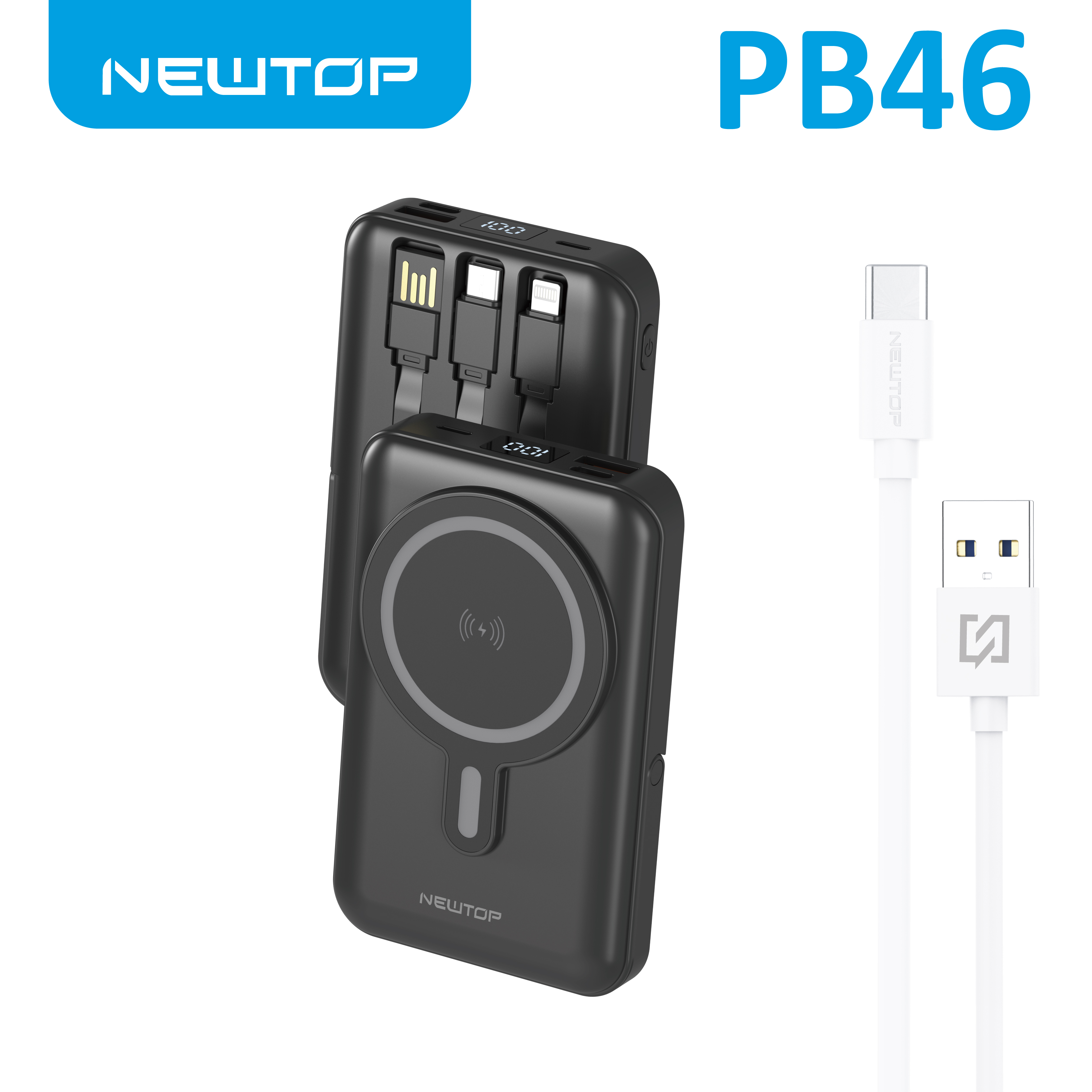 NEWTOP PB46 POWER BANK STAND FAST CHARGING PD …