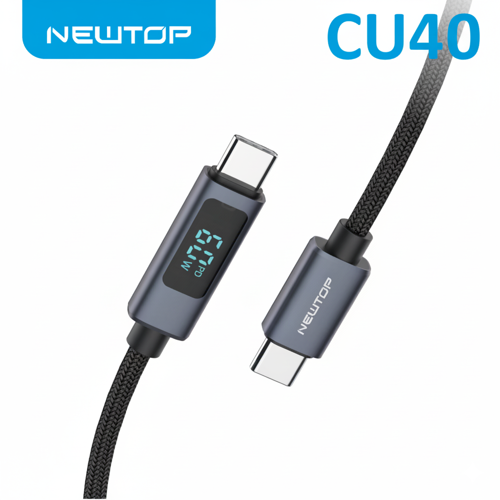 NEWTOP CU40 60W CAVO TYPE-C/TYPE-C 100CM CON DISPLAY …
