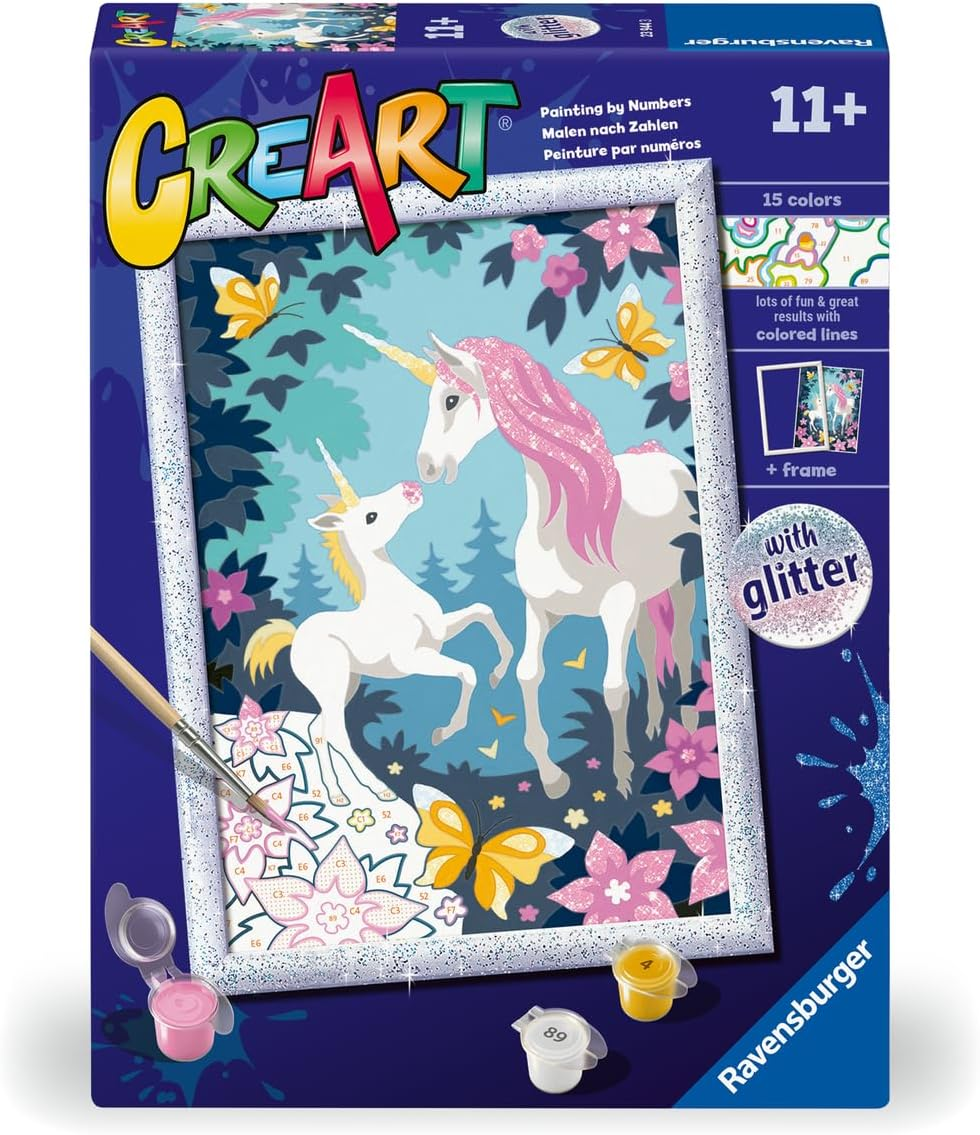 Ravensburger CreArt Serie D Classic - Unicorni glitter …