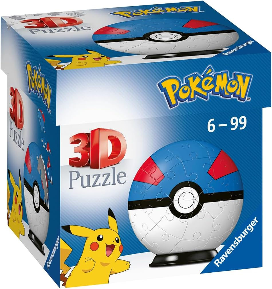 Ravensburger Puzzle 3D - Puzzleball 54 pc Pokeball …