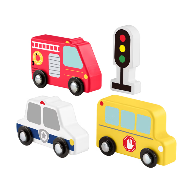 FISHER - PRICE - WOODEN VEICOLI 3 PACK …