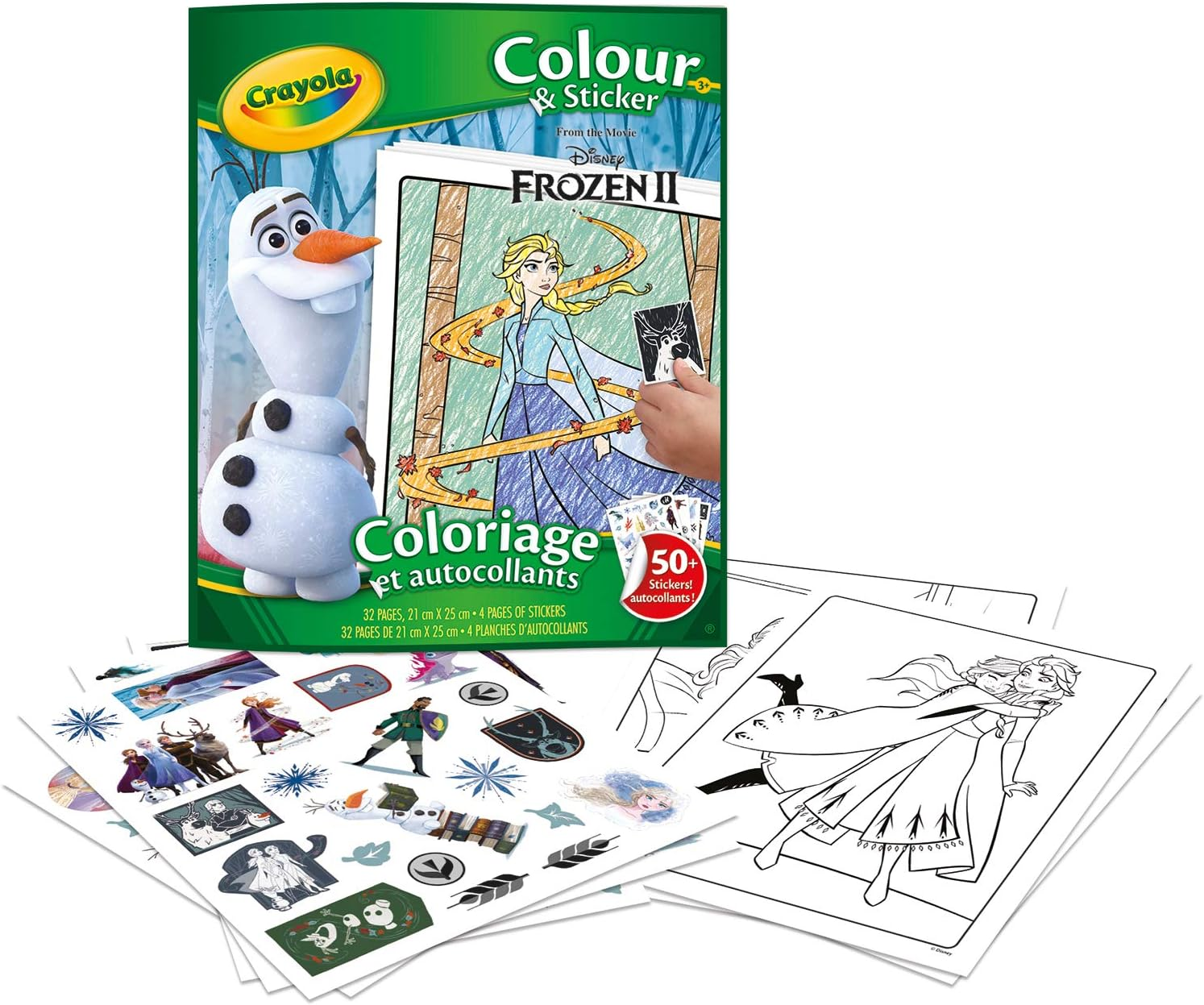 CRAYOLA - ALBUM COLOR & STICKER DISNEY FROZEN …