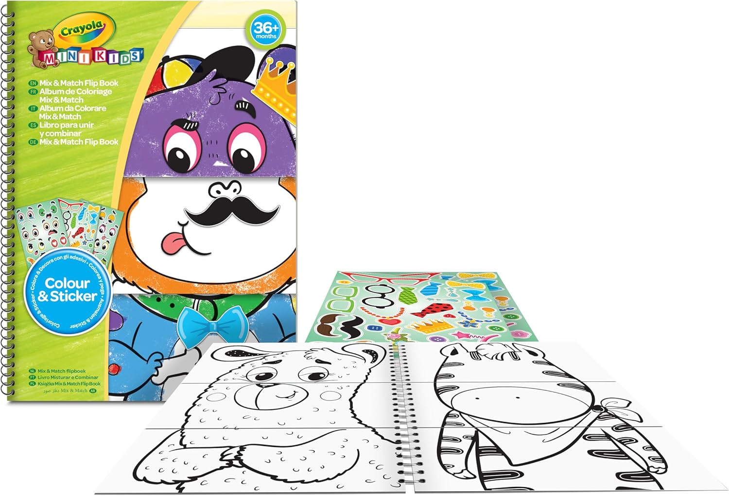 CRAYOLA MINI KIDS - ALBUM ABBINA & COLORA …
