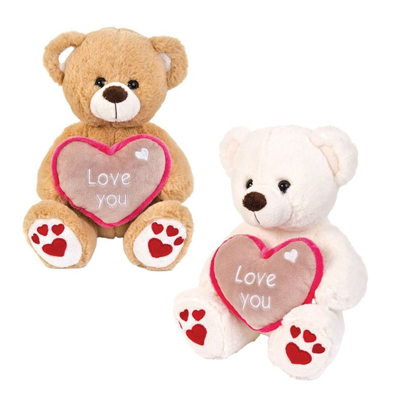DE.CAR2 - SV ORSO CUORE RICAMO 2COL L30CM …