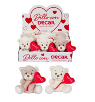 DE.CAR2 - SV ORSETTO H15CM 2 COL.C/CUORE LOVE …