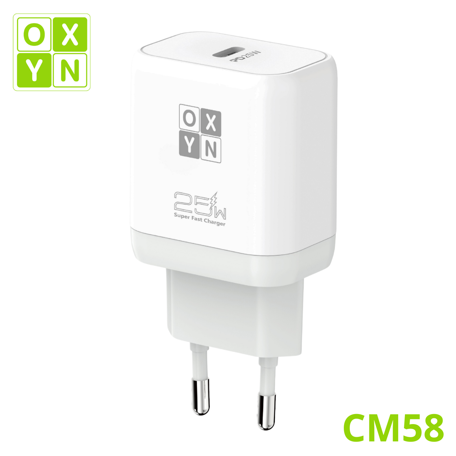 OXYN CM58 CARICATORE DA MURO PD 25W