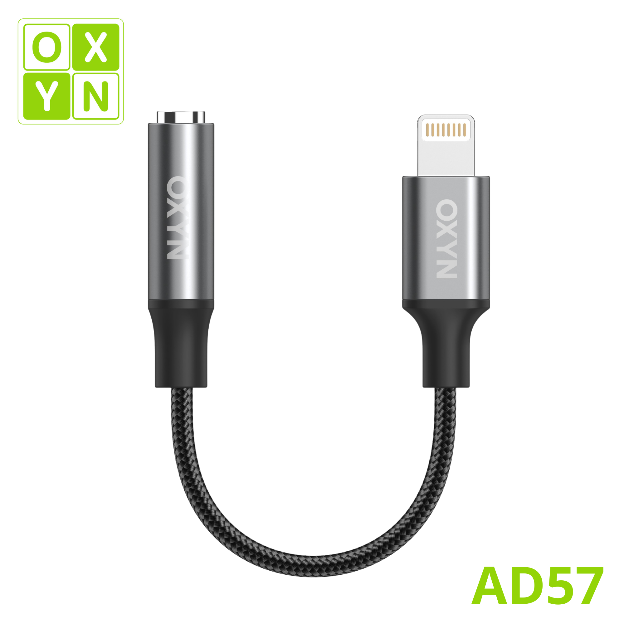 OXYN AD57 ADATTATORE DA LIGHTNING M A JACK …