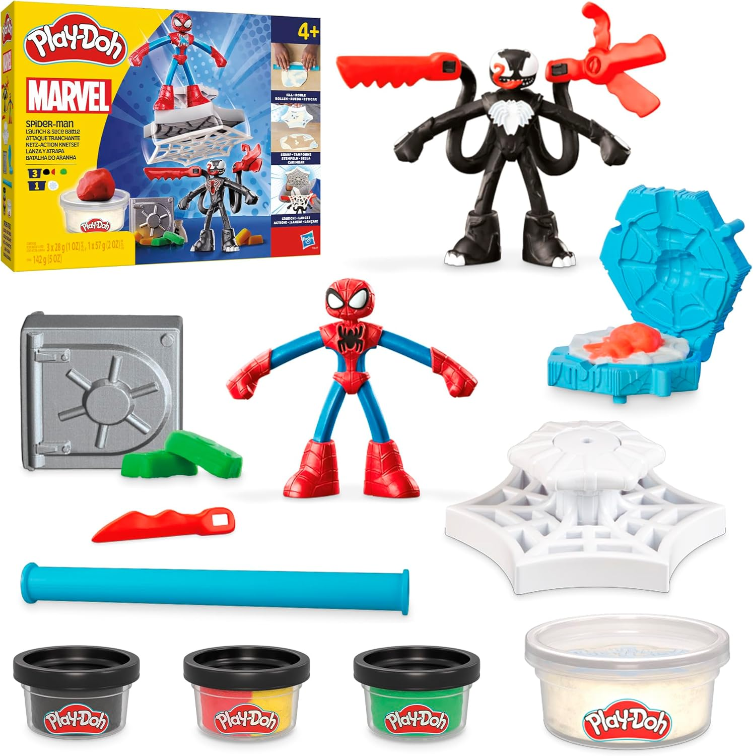 HASBRO - Play-Doh Marvel Spider- Man Lancia e …