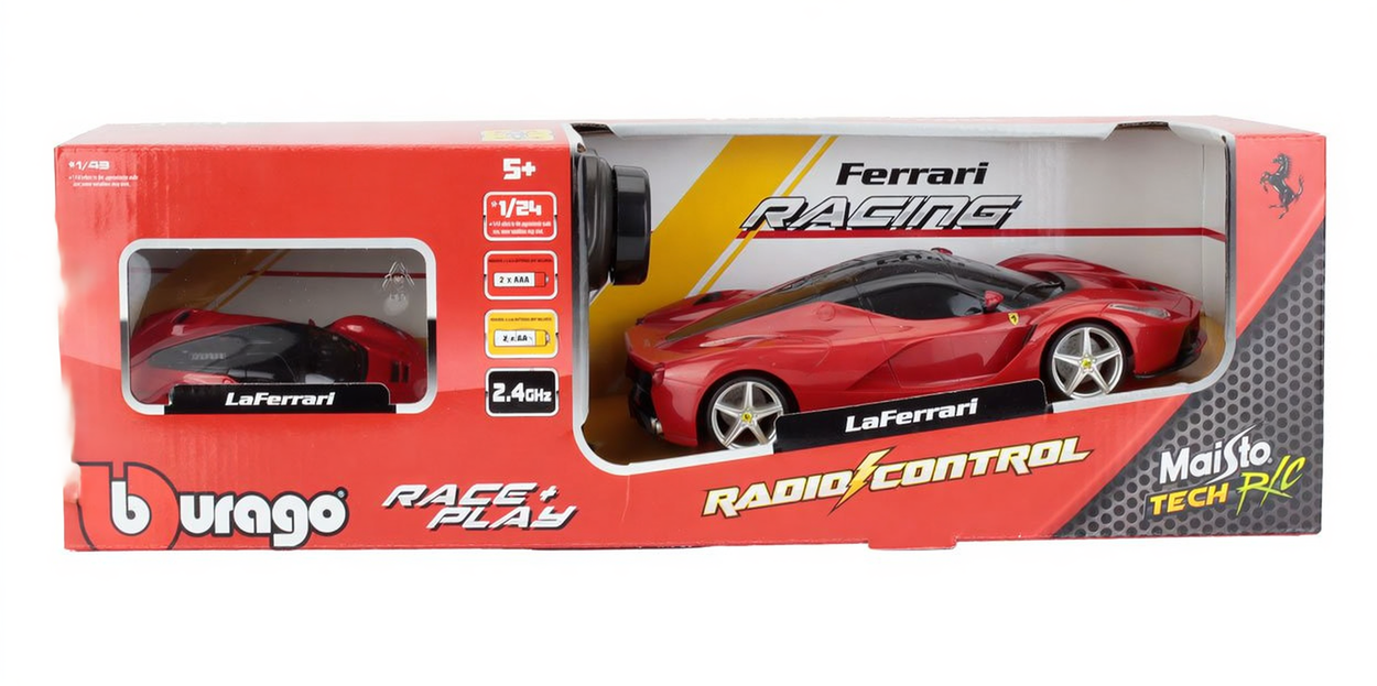 Bburago MAISTO - CO-PACK RC LAFERRARI 1:24 E …