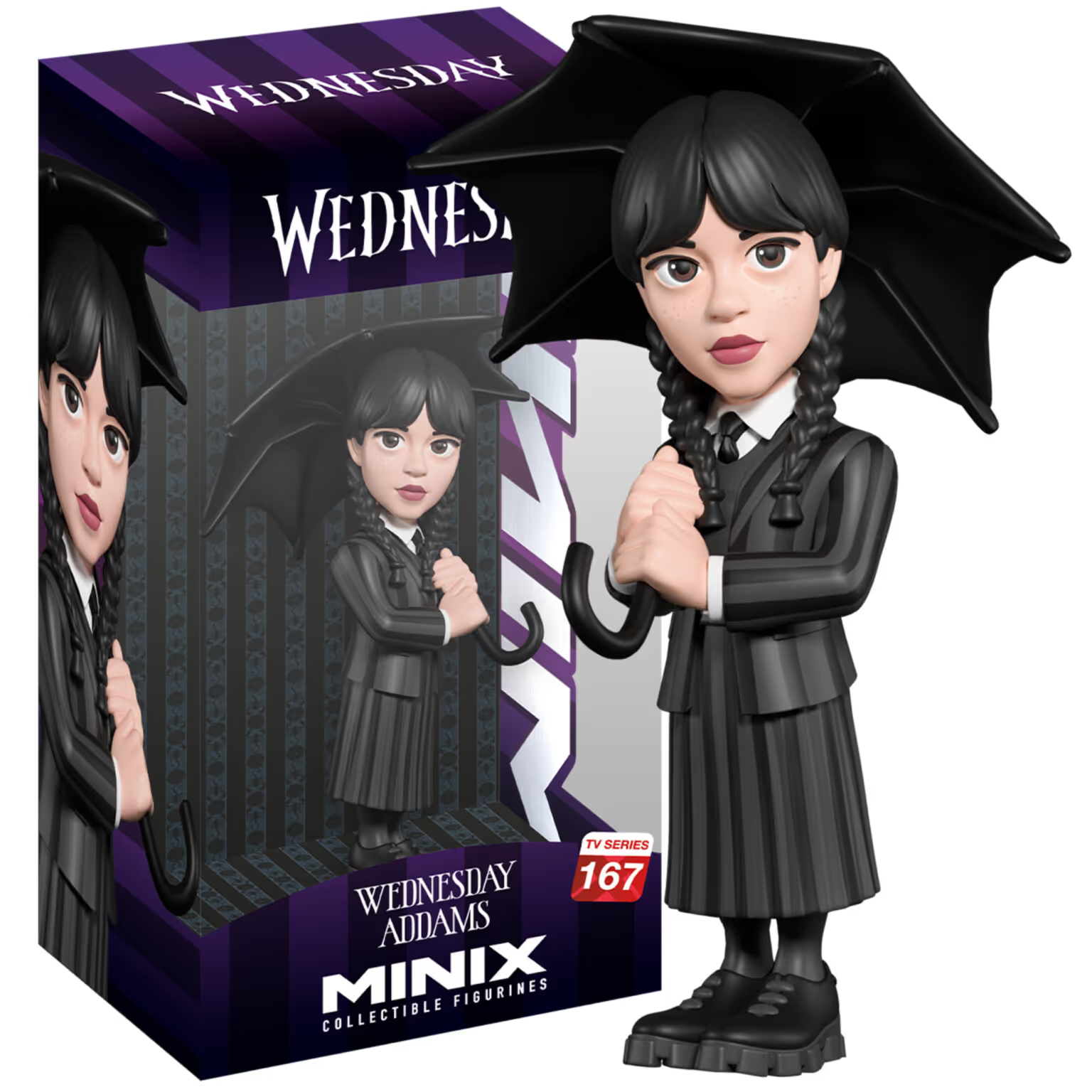 MINIX COLLECTIBLE FIGURINES - WEDNESDAY ADDAMS - UMBRELLA …