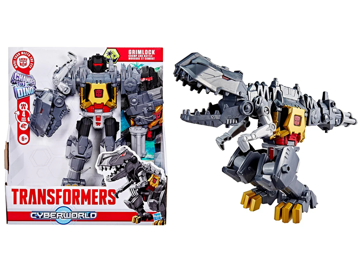 HASBRO - TRANSFORMERS CYBERWORLD GRIMLOCK DIVORA E COMBATTI …