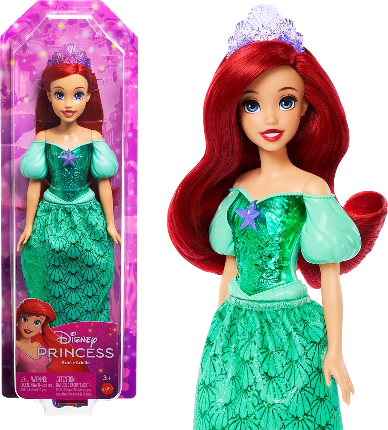 MATTEL - Disney Princess Bambola Ariel HLW10